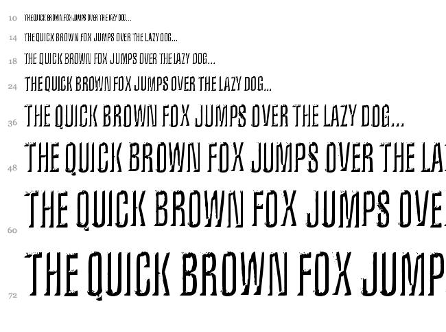Iron Lung font waterfall